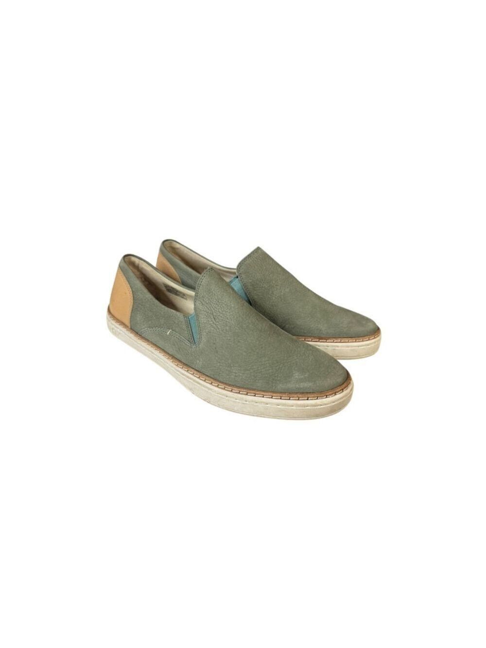 Women's UGG Green and Brown Slip-On Flats Size 8 - Picture 2 of 9